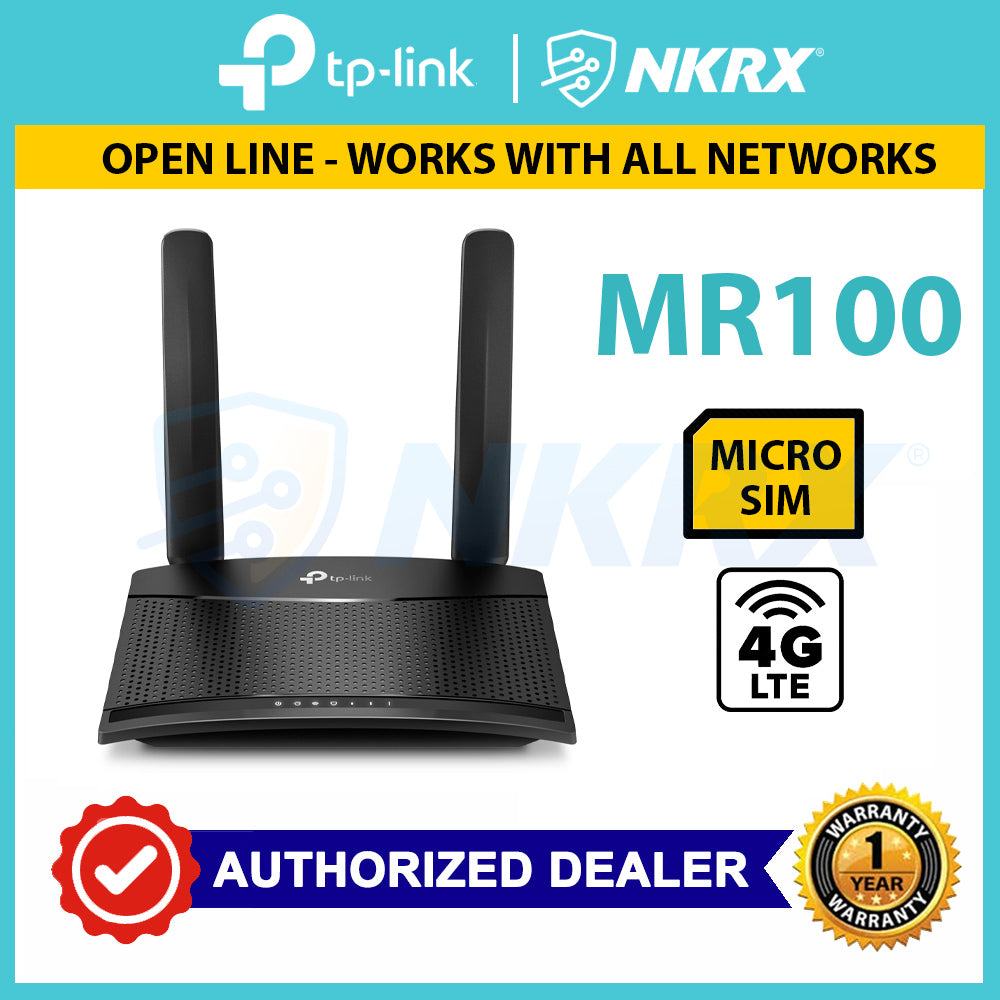 Routeur TP-Link TL-MR100 - Compatible Carte SIM Modem 4G LTE WiFi N 300  Mbps DUB0101 - Sodishop