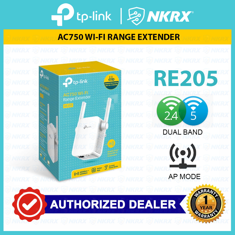 Extensor Repetidor Wifi Dual Band Ac750 Tp-link Re205